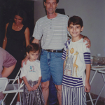 Clemar da Silva e
Clovis Dametto com os filhos Luciano (*28/04/1992) e Marcos (*12/05/1986).