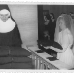Irmã Amélia Dametto. Entrada no Noviciado, dia 11 de fevereiro de 1966, na Igreja São Pelegrino, Caxias do Sul – RS.