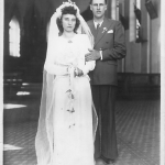 Amélia Regina Teló e Antonio Dametto. Casamento no dia 08/02/1947.