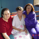 Última foto da tia Orélia Dametto, com Catarina e Nair Dametto. Linha Quarta, Anta Gorda - RS.