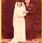 Corona Canalli e Danilo Dametto, casamento em 1944.