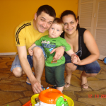 João Roberto Lodi e Kelly Aquino Dametto com o filho Marco Antonio Dametto Lodi.
