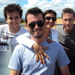 Luciano Dametto, Marcos Dametto,  Clemar da Silva e Clovis Dametto em Nova Petrópolis – RS.