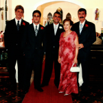 Casamento de Marcelo Dametto no dia 03/03/2006: Gustavo, Eduardo, Marcelo, Deliza e Lírio Dametto.
