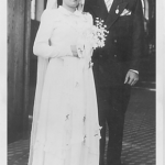 Maria Emília Teló e João Dametto. Casamento no dia 17/05/1952.