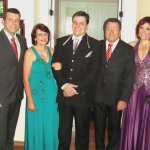 Família Tranquilo Dametto: Anderson, Therezinha Luvison, Charles, Tranquilo e Fernanda, no dia do casamento de Charles Dametto com Daniela Girelli.