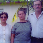 Amélia Dametto e casal Maria Teresinha Dametto e Pedro Roling. Medianeira - Pr.