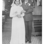 Maria Anália Gasparini e José Dametto, casamento no dia 04/09/1957.