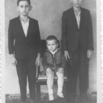 Irio, Mario e Danilo Dametto em 1962, logo após a mudança da família de Anta Gorda - RS para Medianeira - Pr.