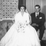 Nilda Dametto e Armando Carissimi. Casamento no dia 22/01/1958.
